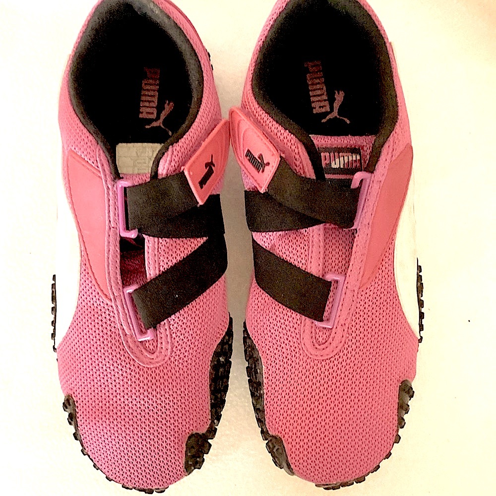 Puma Pink and White Athletic Shoes Lightweight Breathable Design